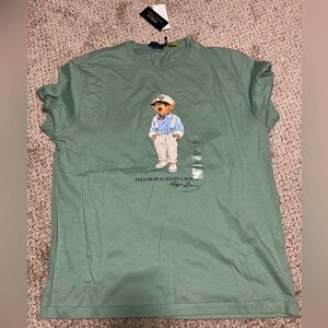 Polo Bear by Ralph Lauren- light green  
Men’s tshirt- large classic fit